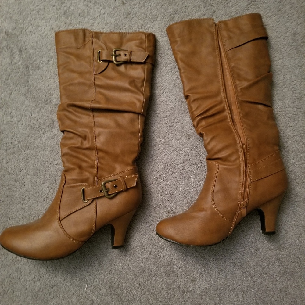 🔴🔴SOLD🔴🔴Fashion Focus Cognac Boots Sz 10